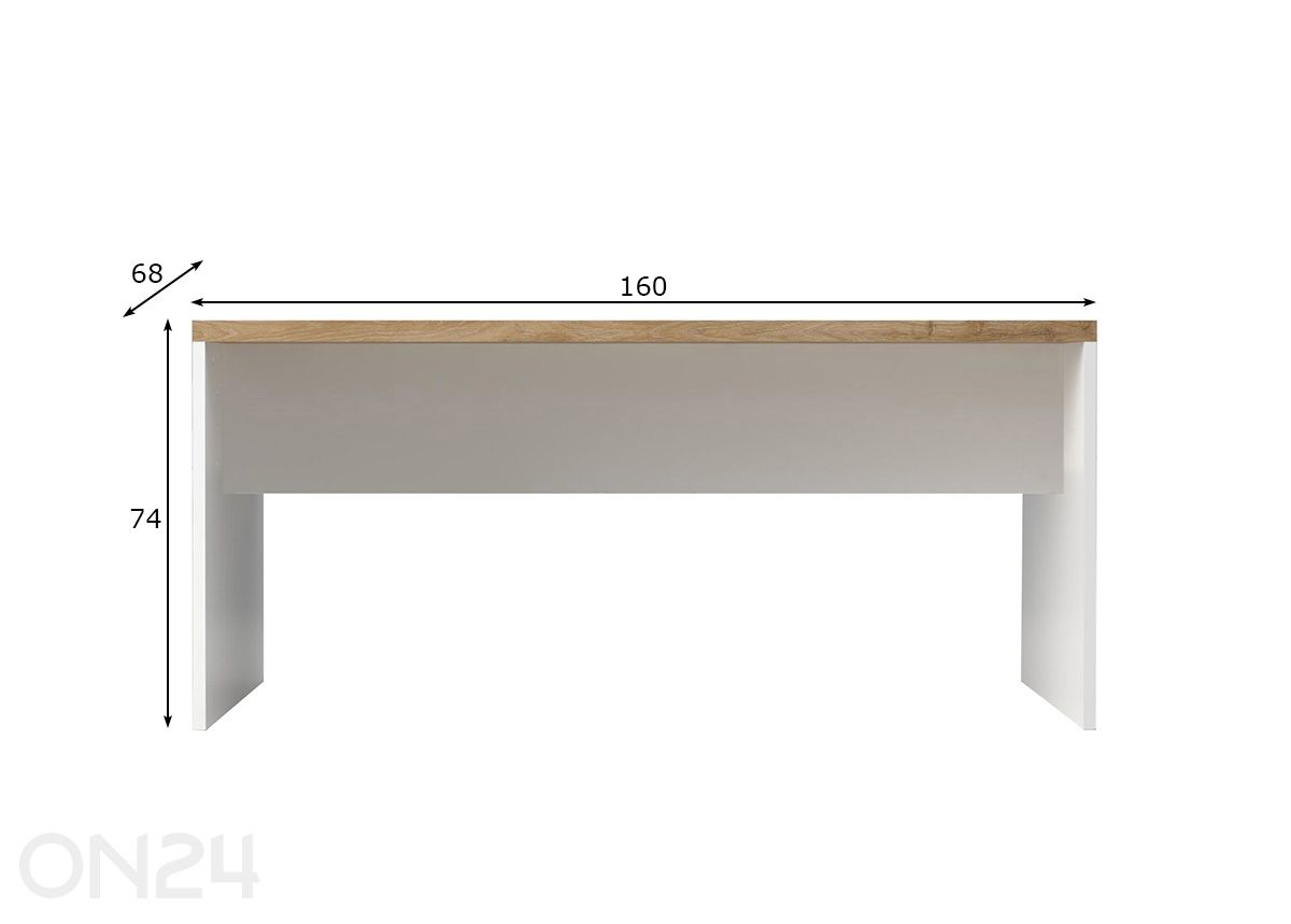 Kirjutuslaud Easy suurendatud mõõdud