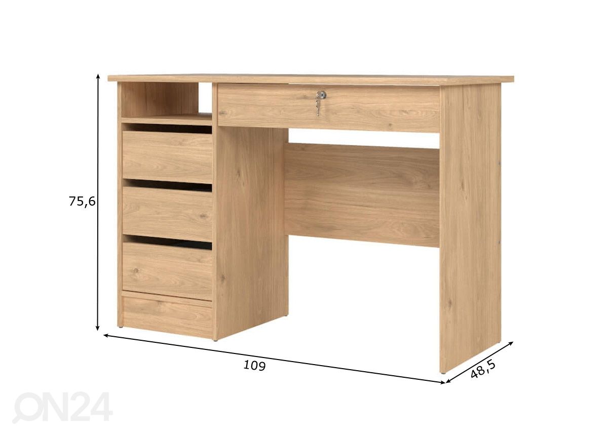 Kirjutuslaud Function 109 cm suurendatud mõõdud