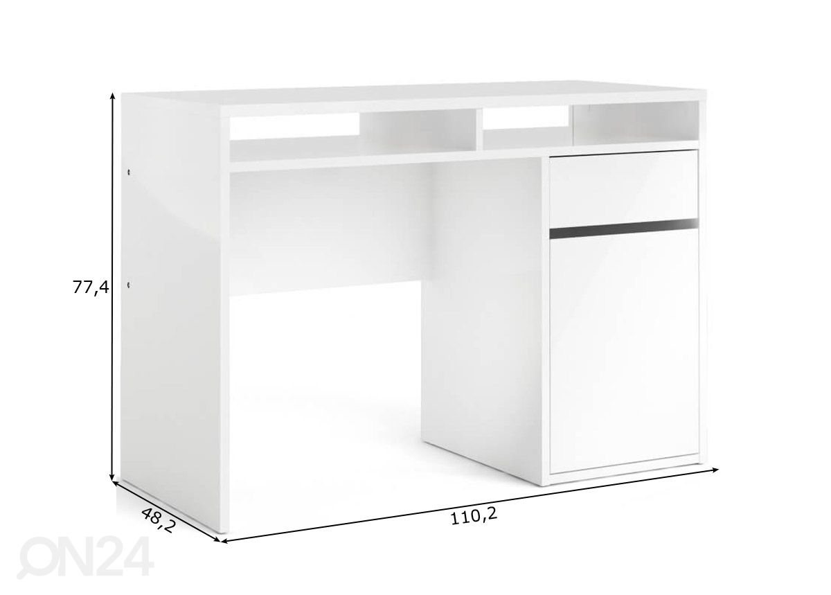 Kirjutuslaud Function 110,2 cm suurendatud mõõdud