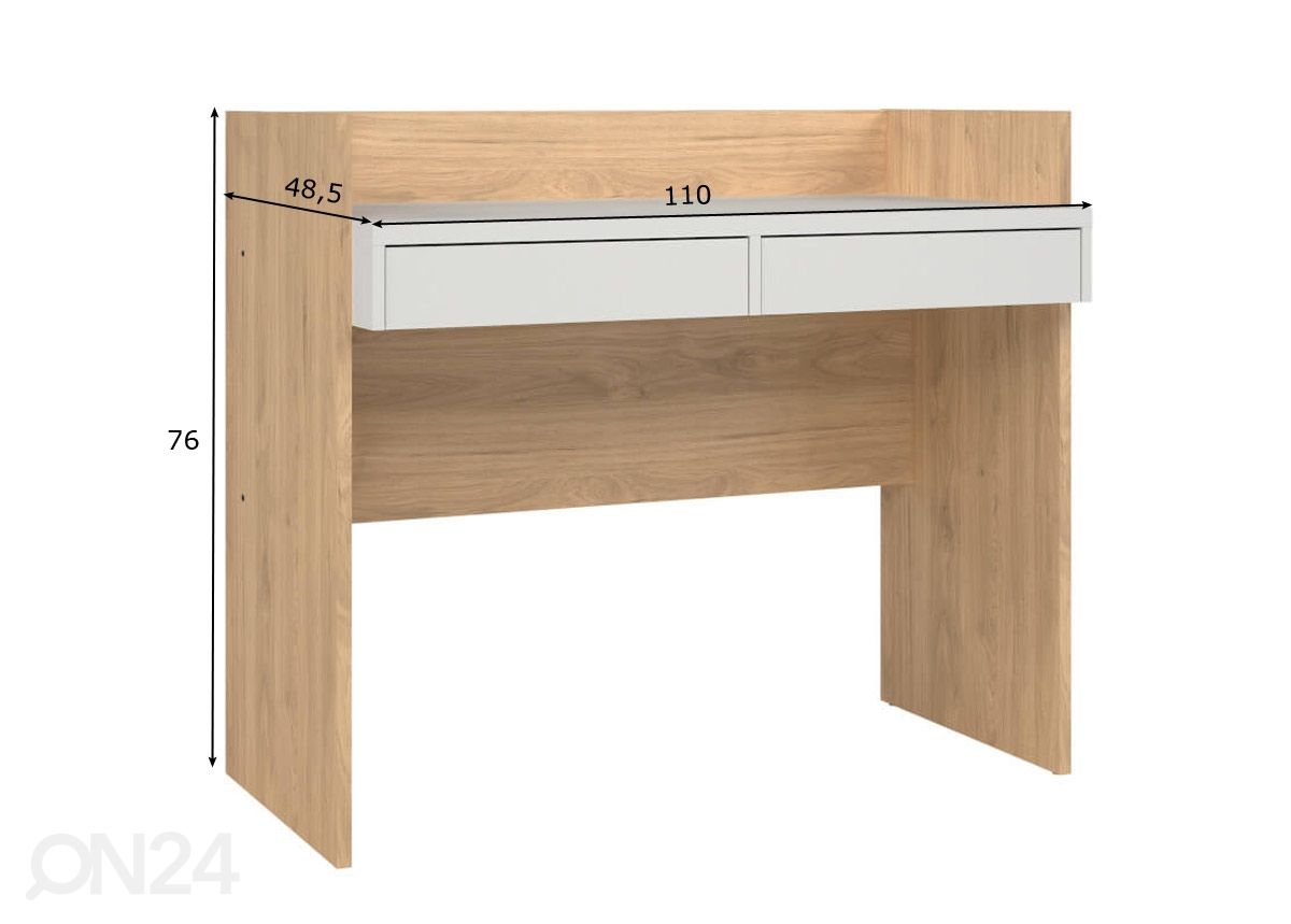 Kirjutuslaud Function 110 cm suurendatud mõõdud