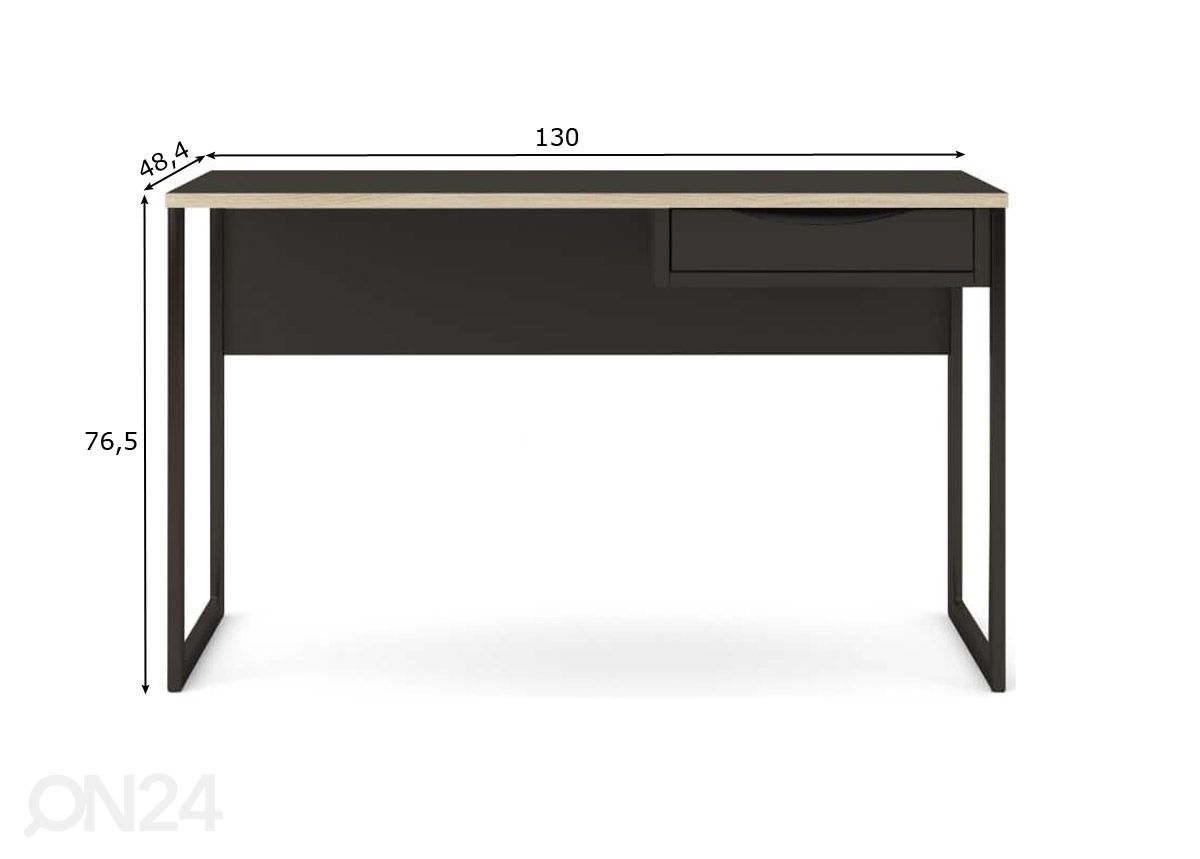 Kirjutuslaud Function 130 cm suurendatud mõõdud