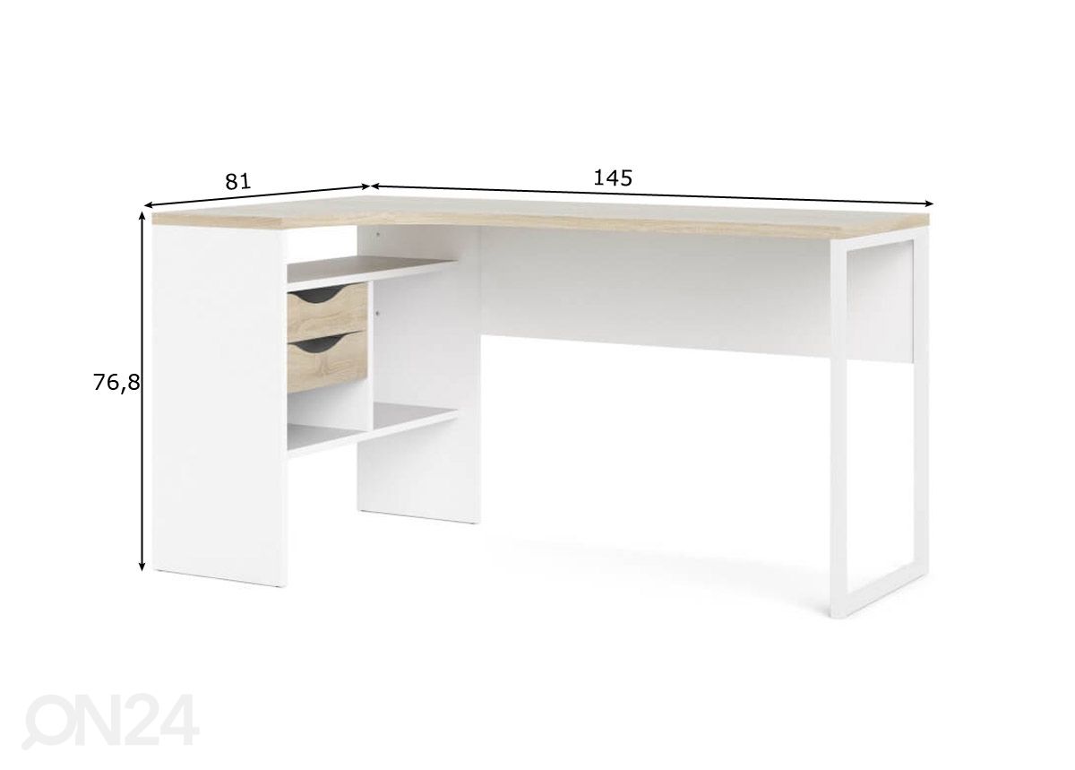 Kirjutuslaud Function 145 cm suurendatud mõõdud