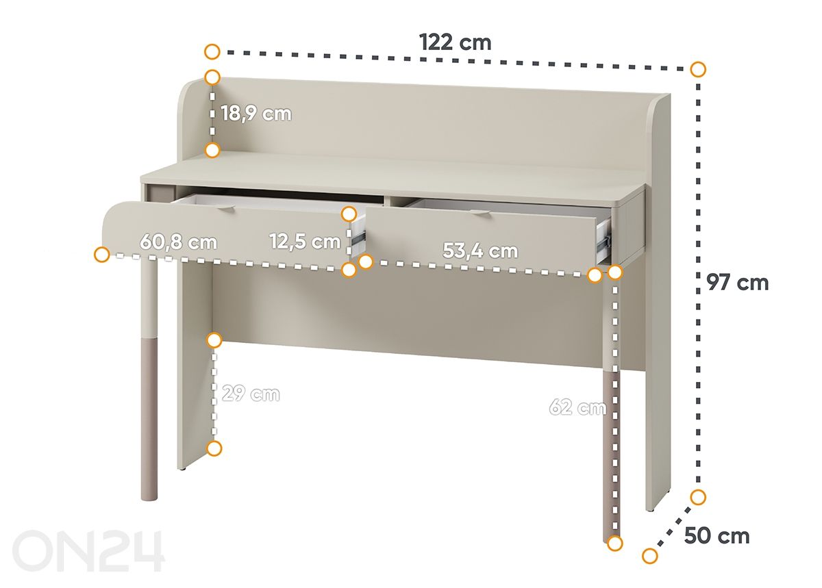 Kirjutuslaud Harmony suurendatud mõõdud