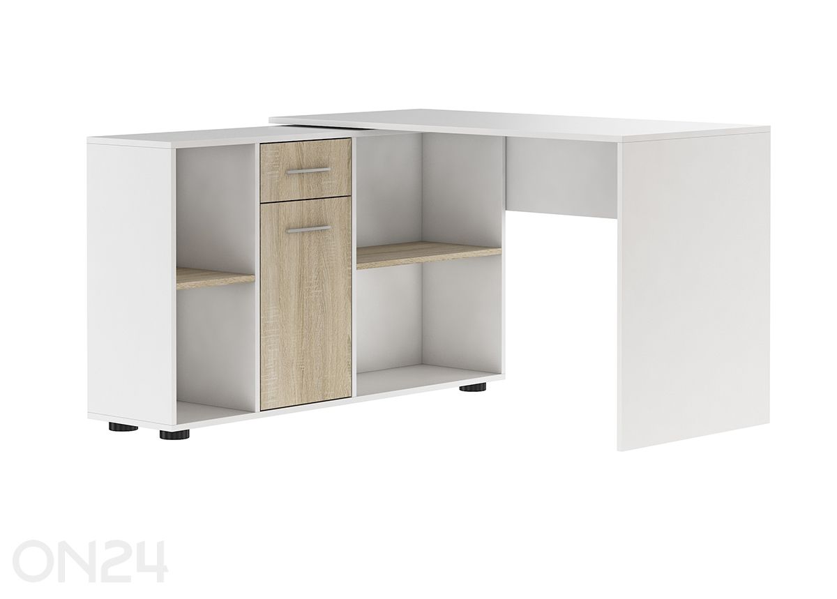 Kirjutuslaud kummutiga 122 cm suurendatud