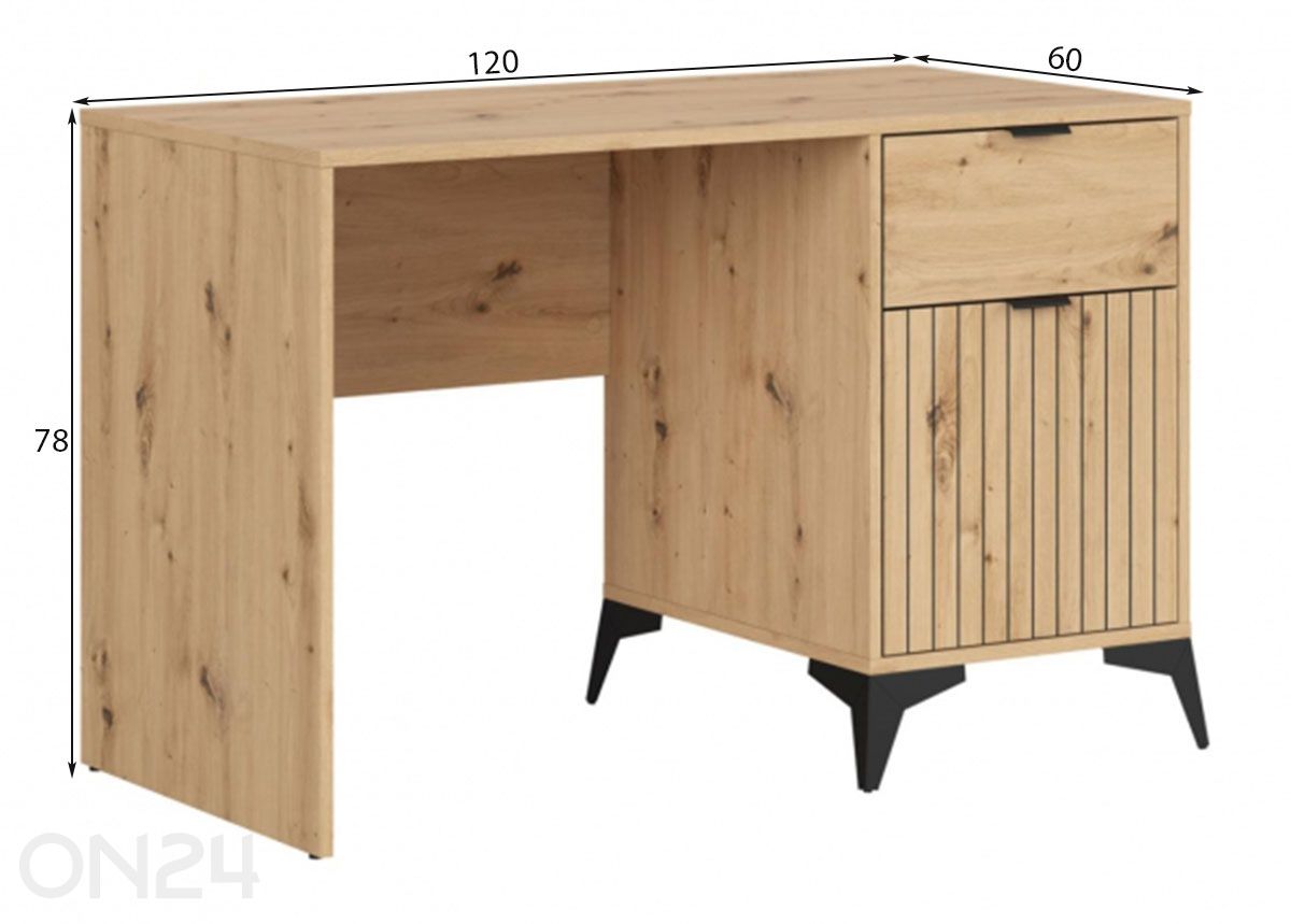 Kirjutuslaud Lamea suurendatud mõõdud