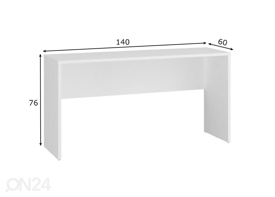 Kirjutuslaud Marlow 140x60 suurendatud mõõdud