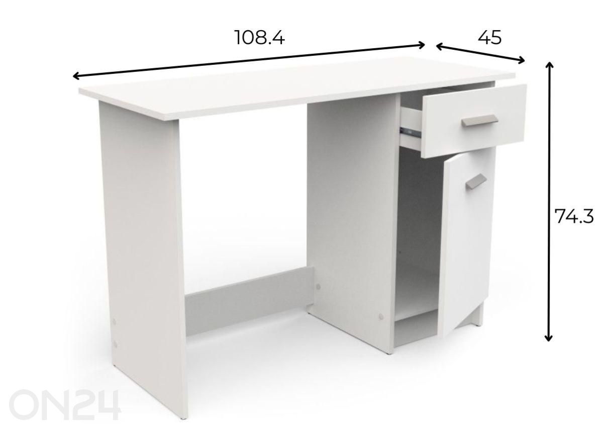 Kirjutuslaud Osiris 45x108 cm suurendatud mõõdud