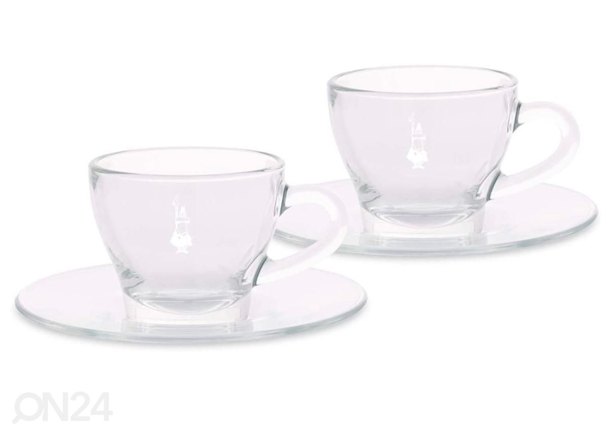 Klaasist espresso tassid Bialetti, 2 tk suurendatud