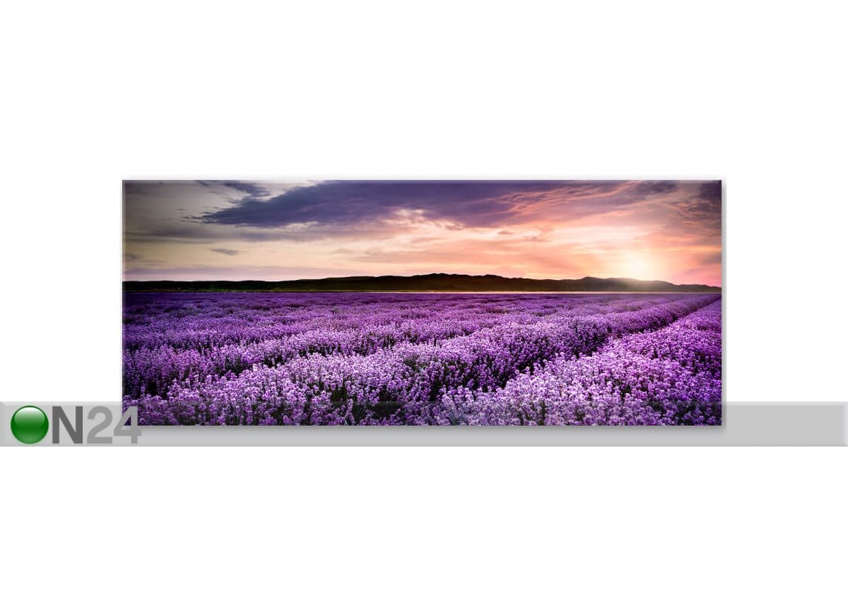 Klaaspilt Lavendliväli 50x125 cm suurendatud