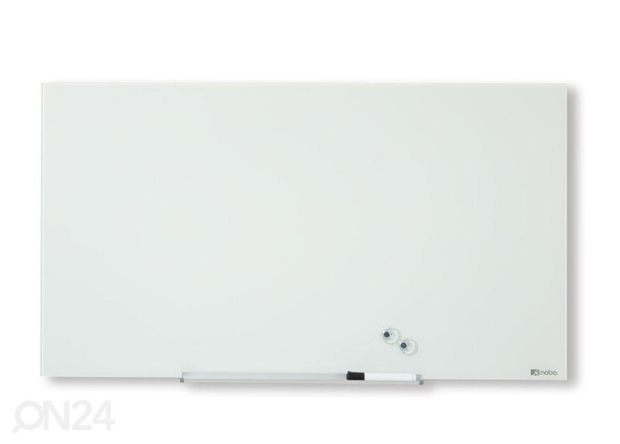 Klaastahvel magnetpinnaga Nobo diamond 31" (laiekraan, valge) 68x39 cm suurendatud