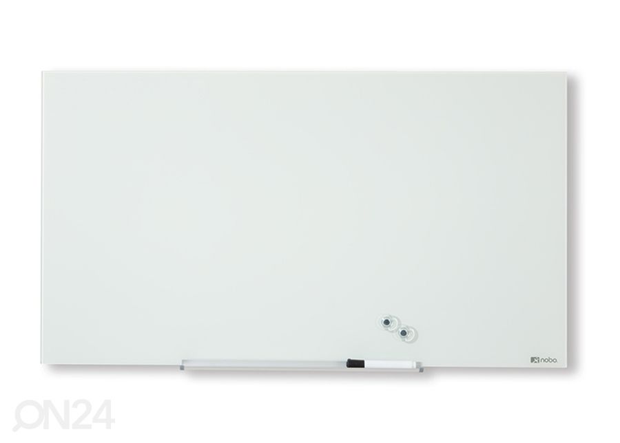 Klaastahvel magnetpinnaga Nobo diamond 57" (laiekraan, valge) 126x71 cm suurendatud