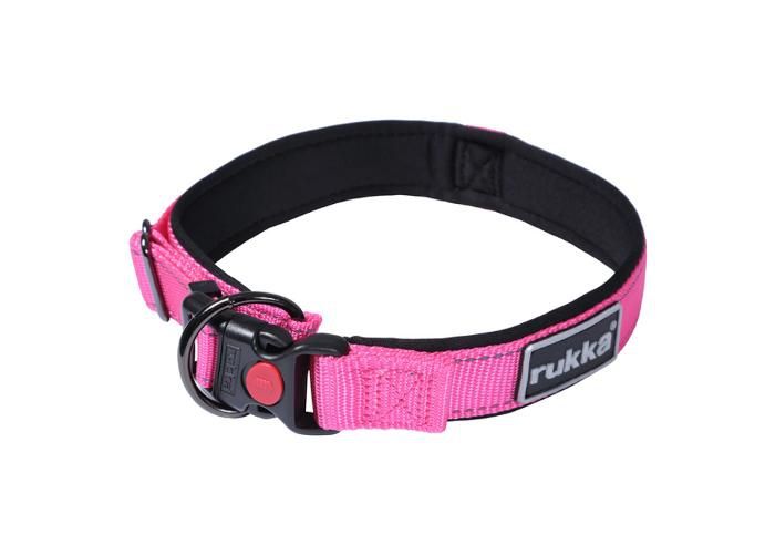 Koera kaelarihm solid soft M 25 mm/35-45 cm fuksia suurendatud