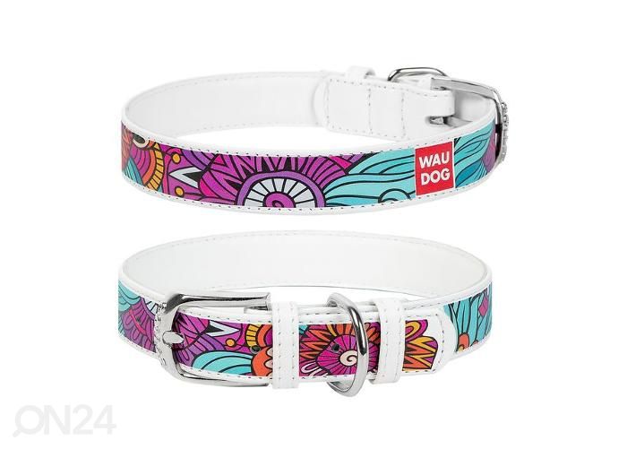 Koera kaelarihm waudog summer 12mm 21-29 cm valge suurendatud