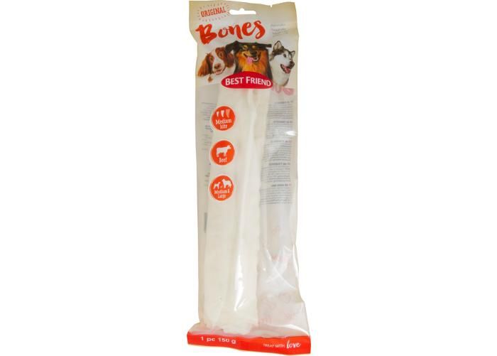 Koera maius bones närimisrull valge m/l 150 g suurendatud