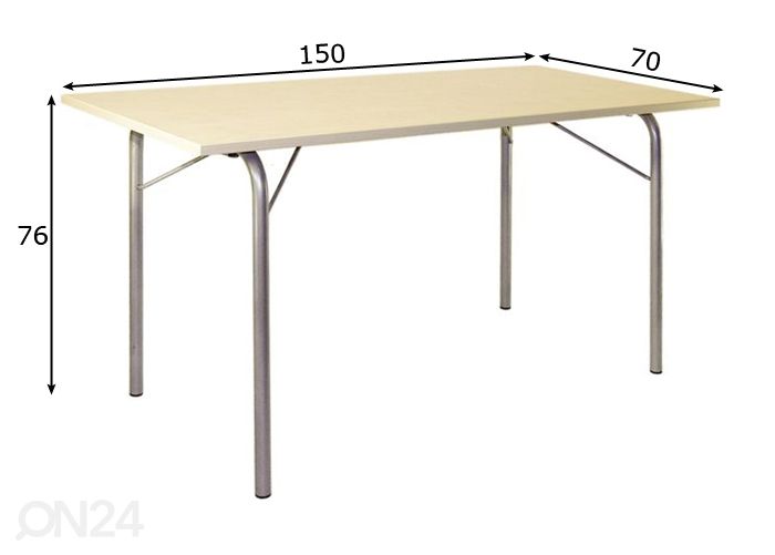 Kokkupandav kirjutuslaud 70x150 cm suurendatud mõõdud