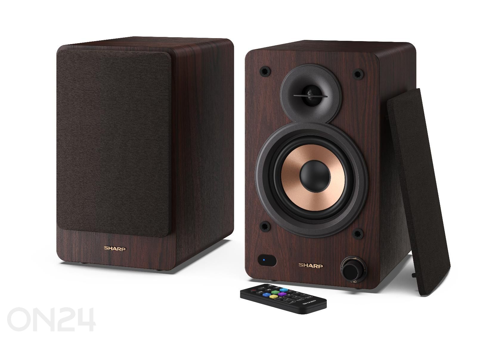 Kõlarid Sharp, 60W RMS, Bluetooth, pruun suurendatud
