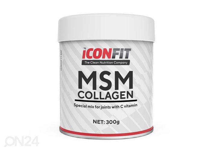 Kollageen + MSM + Vitamiin C 300 g apelsini Iconfit suurendatud