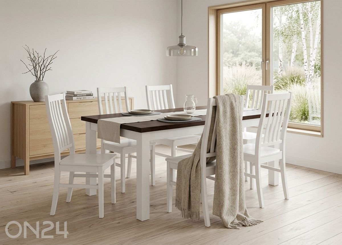 Komplekt laud Merje ja 6 Mia tooli suurendatud