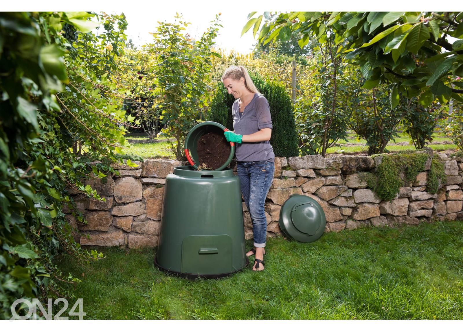 Komposter Rapid 280 L, roheline suurendatud