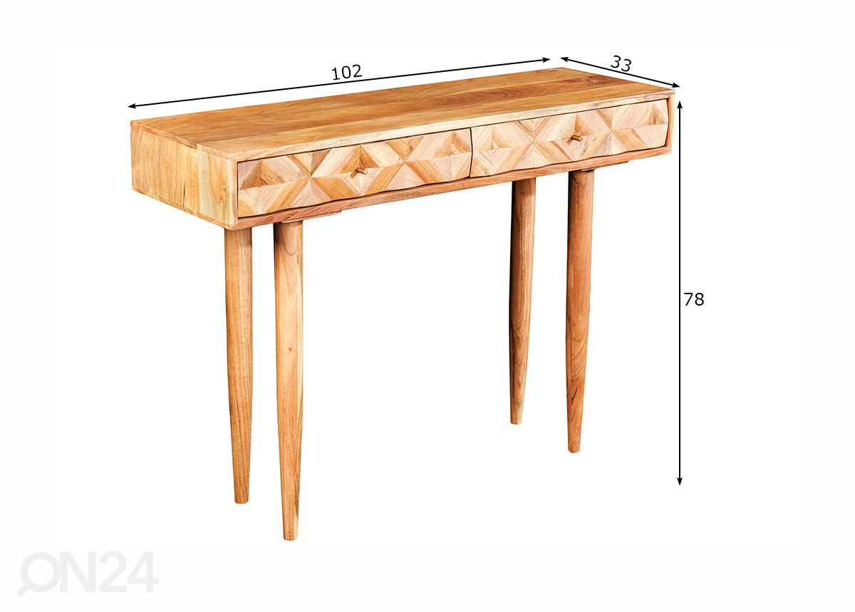 Konsoollaud Alpine 102 cm suurendatud mõõdud