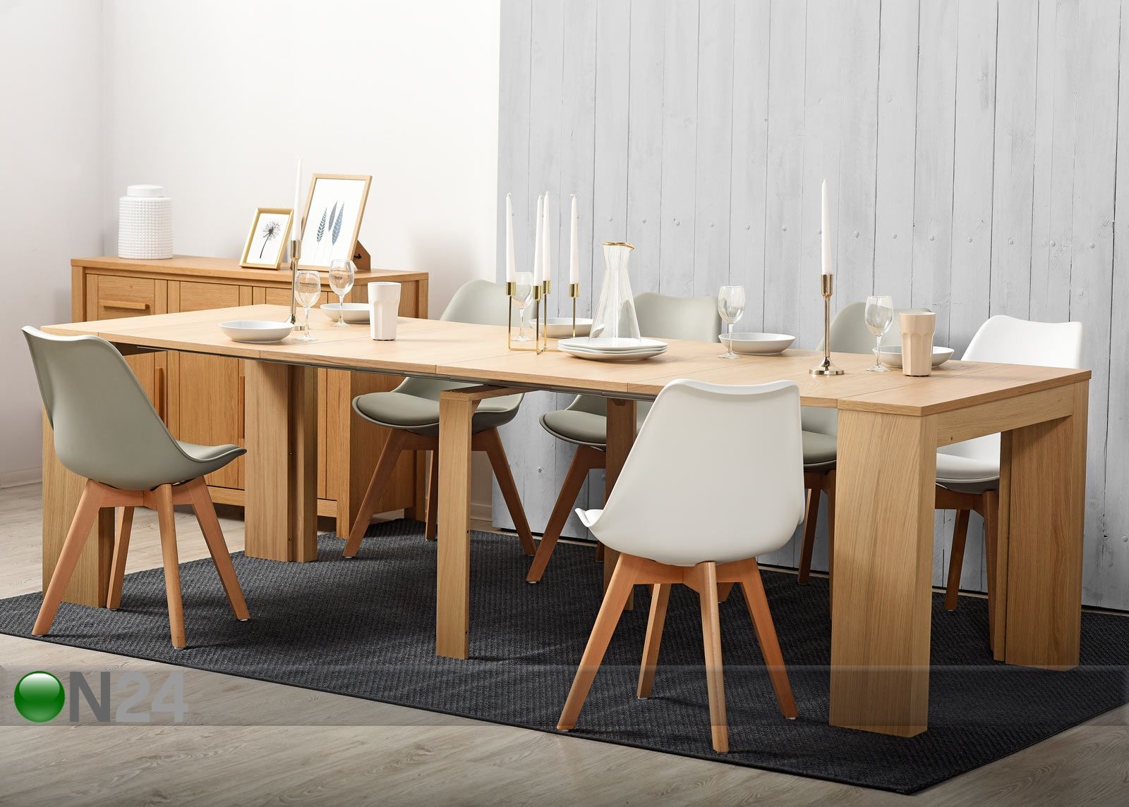 Konsoollaud / pikendatav söögilaud Peninsule 42-264x95 cm suurendatud