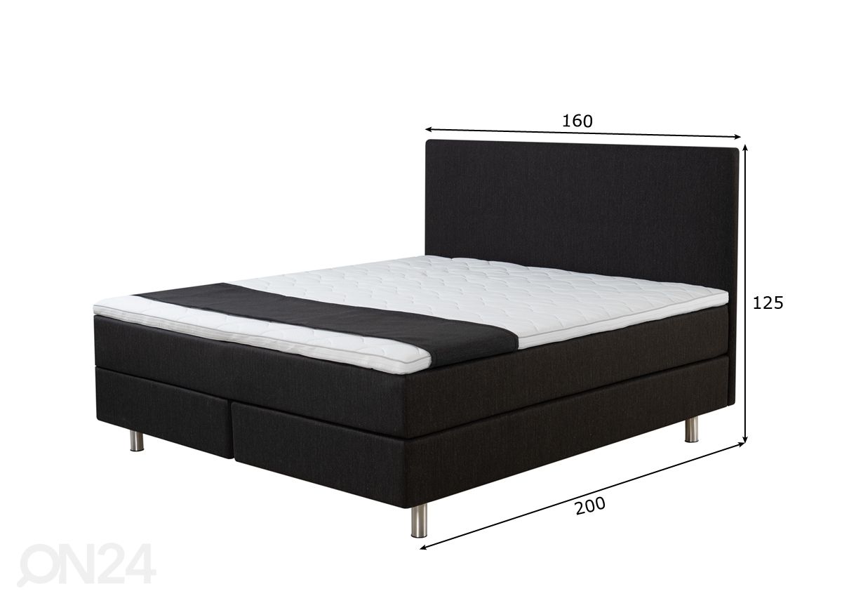 Kontinentaalvoodi komplekt Enjoy 160x200 cm suurendatud mõõdud