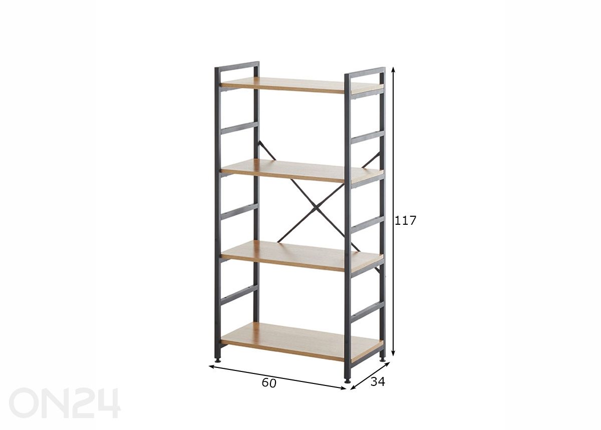 Kontoririiul Branca 117 cm suurendatud mõõdud