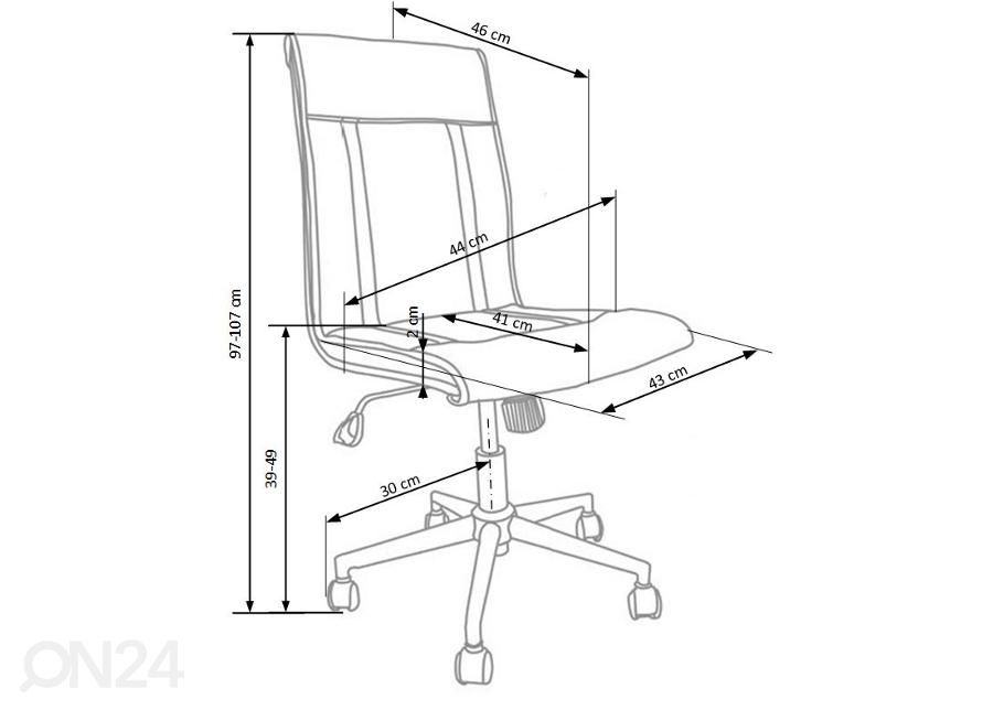 Kontoritool suurendatud mõõdud
