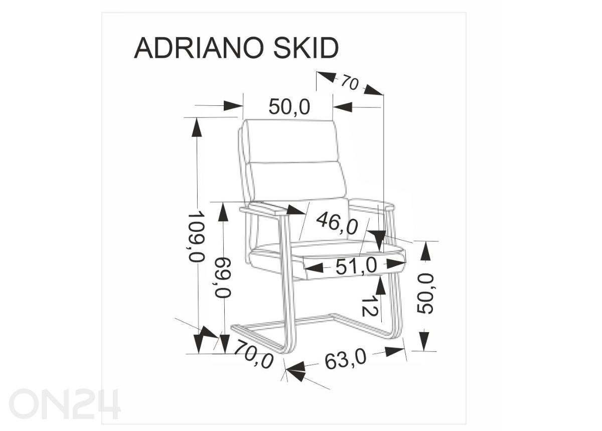 Kontoritool Adriano Skid suurendatud mõõdud