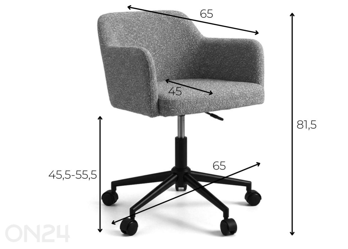 Kontoritool Clayton suurendatud mõõdud