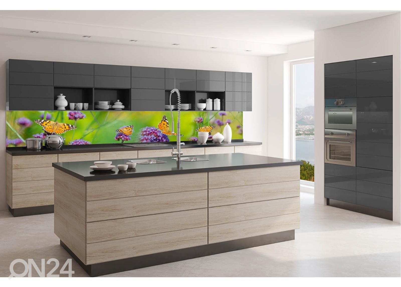 Köögi tagasein Butterflies 260x60 cm suurendatud