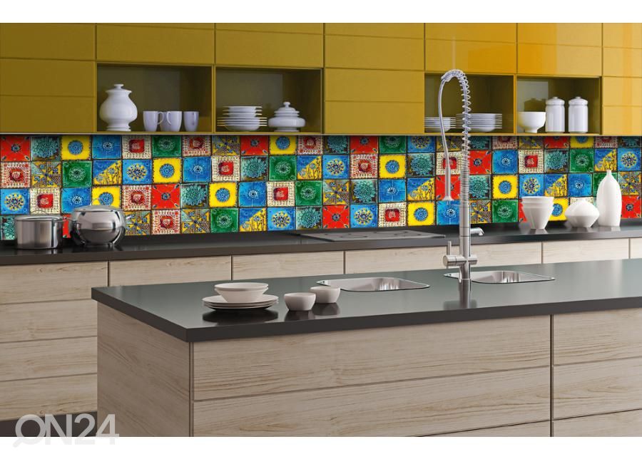 Köögi tagasein Lisboa Tiles 180x60 cm suurendatud