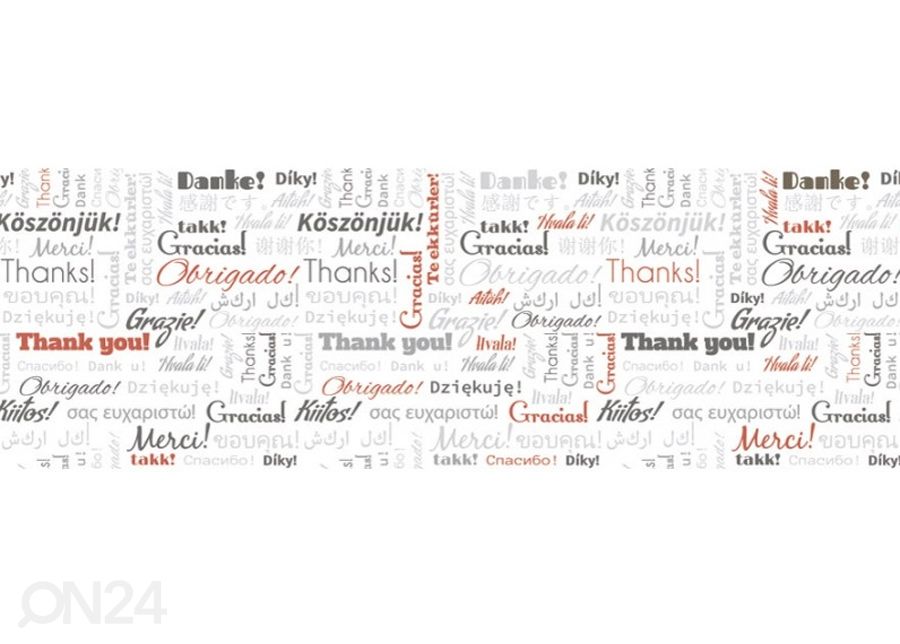 Köögi tagasein Thank you 180x60 cm suurendatud