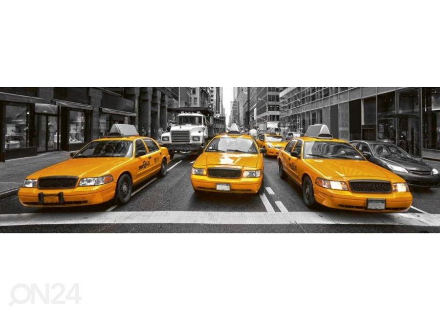 Köögi tagasein Yellow taxi 260x60 cm suurendatud