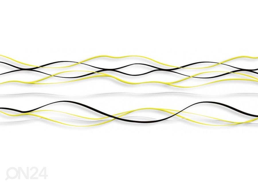 Köögi tagasein Yellow waves 350x60 cm suurendatud