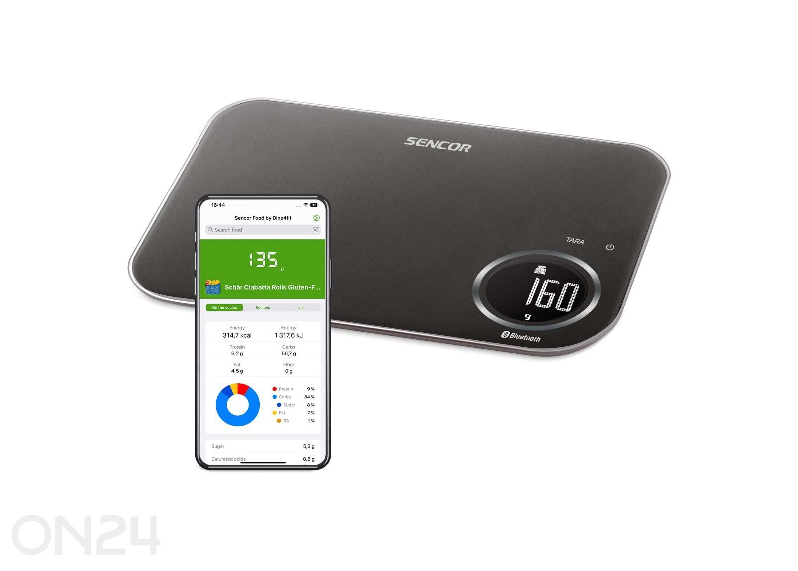 Köögikaal Bluetooth ühendusega Sencor SKS7178BK, must suurendatud