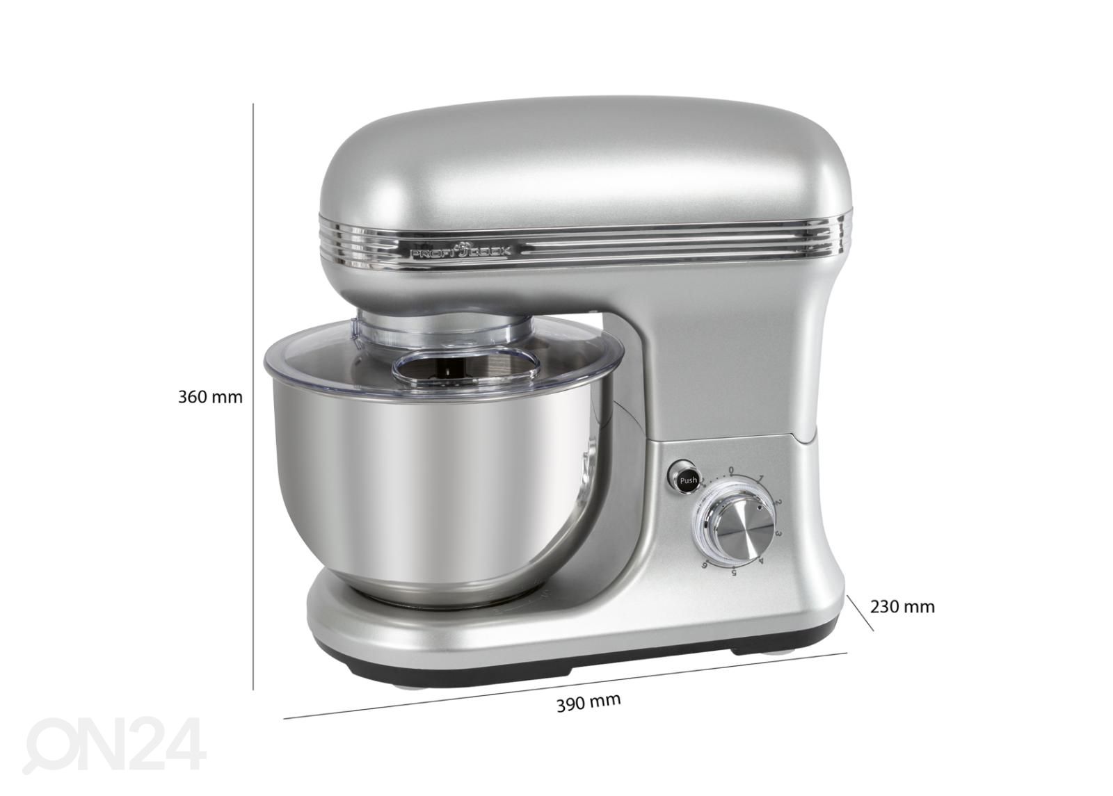 Köögikombain ProfiCook PCKM1222W suurendatud mõõdud
