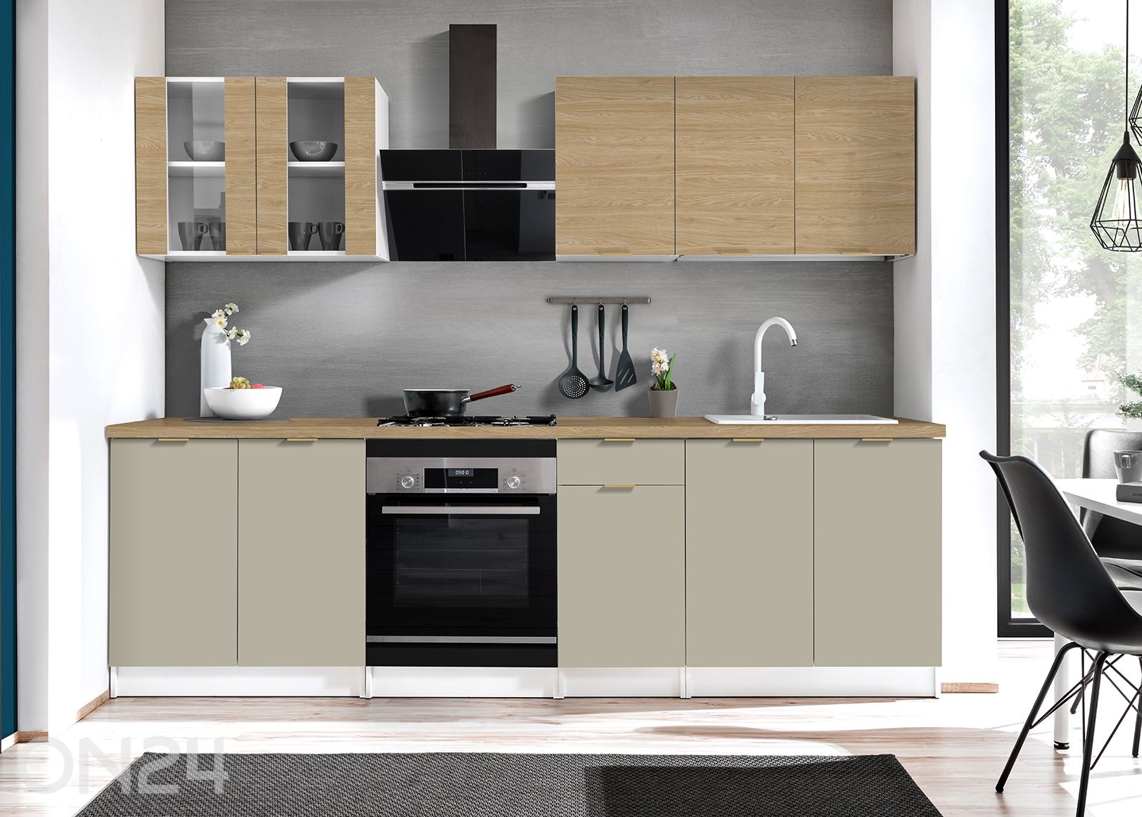 Köögimööbli komplekt 263.2 cm suurendatud