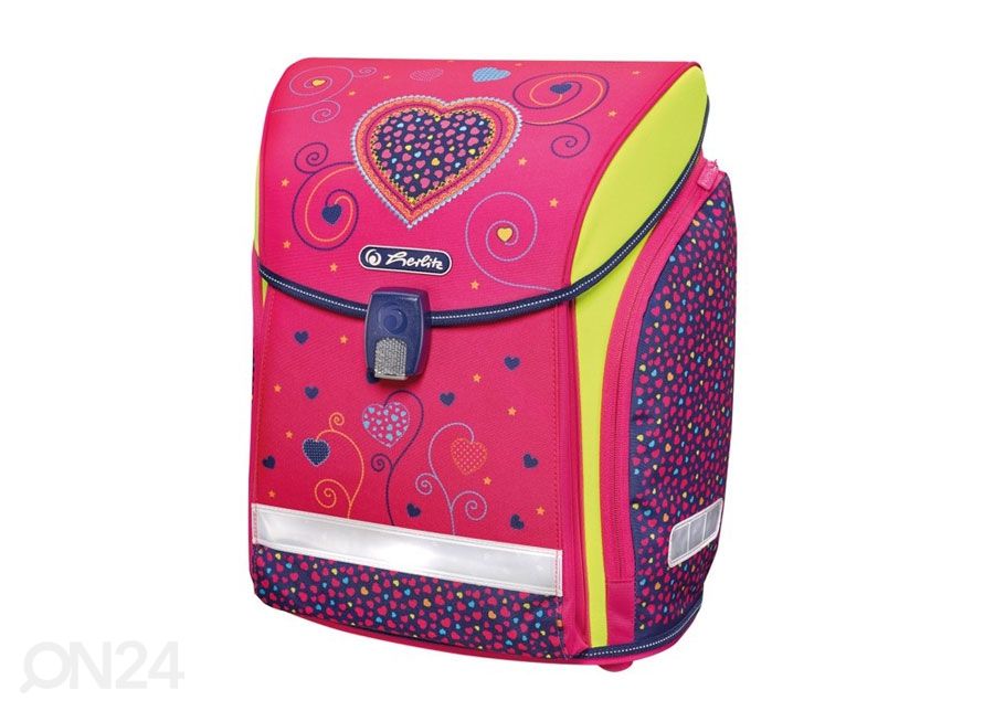 Koolikott Herlitz New Midi Pink Hearts suurendatud
