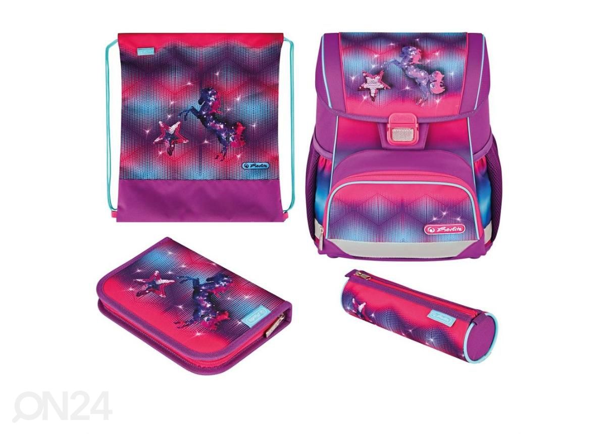 Koolikott-ranits Herlitz Loop Plus Funky Horse 16 L suurendatud