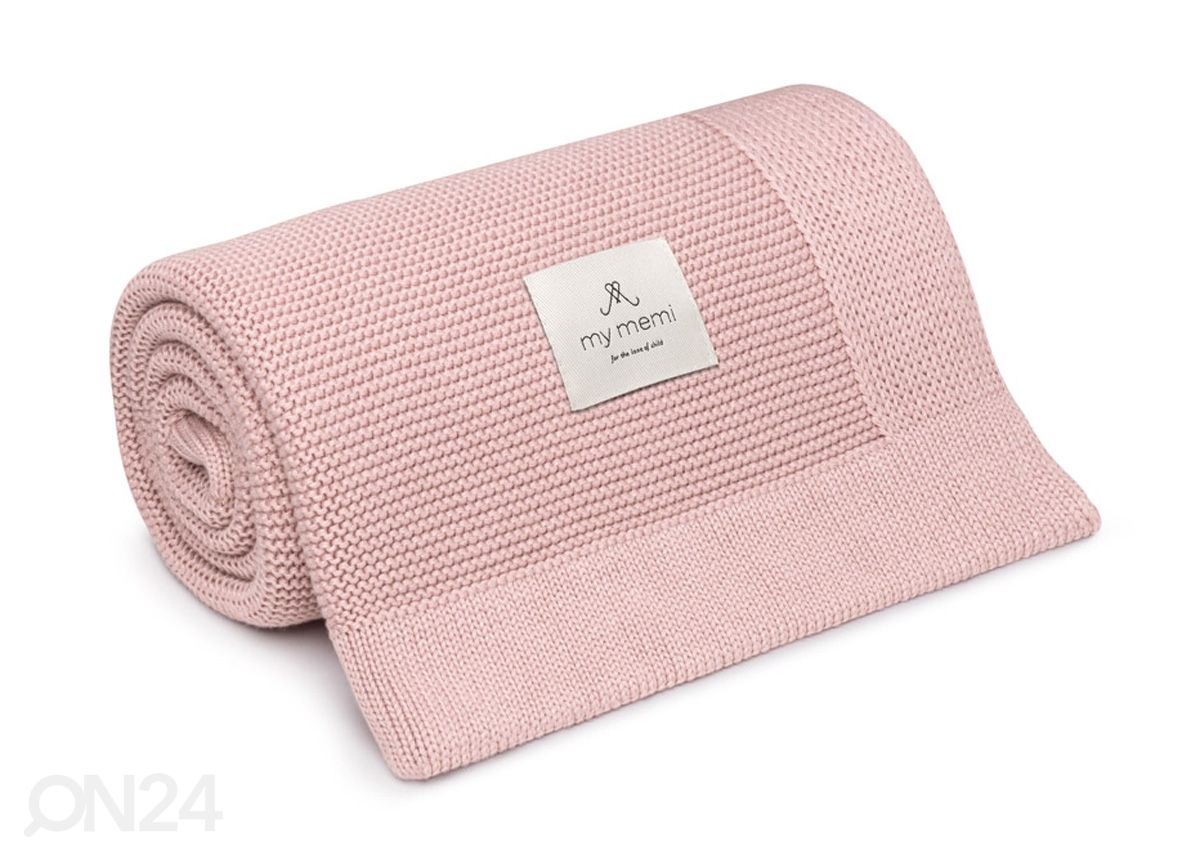 Kootud bambustekk beebile, powder pink suurendatud