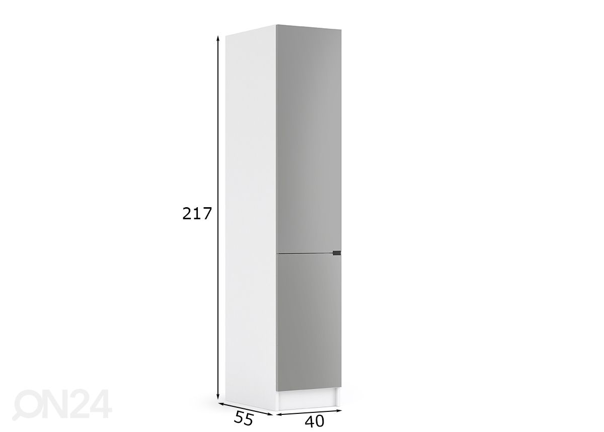 Kõrge köögikapp Livorno 40 cm suurendatud mõõdud