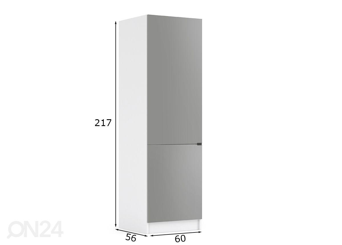 Kõrge köögikapp Livorno 60 cm suurendatud mõõdud