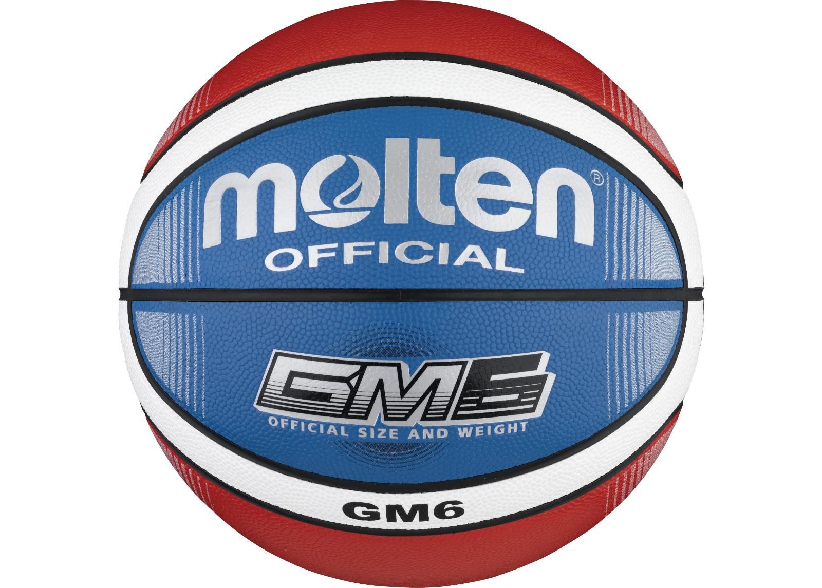Korvpall gm6 sünteetiline nahk valge-punane-sinine Molten suurendatud