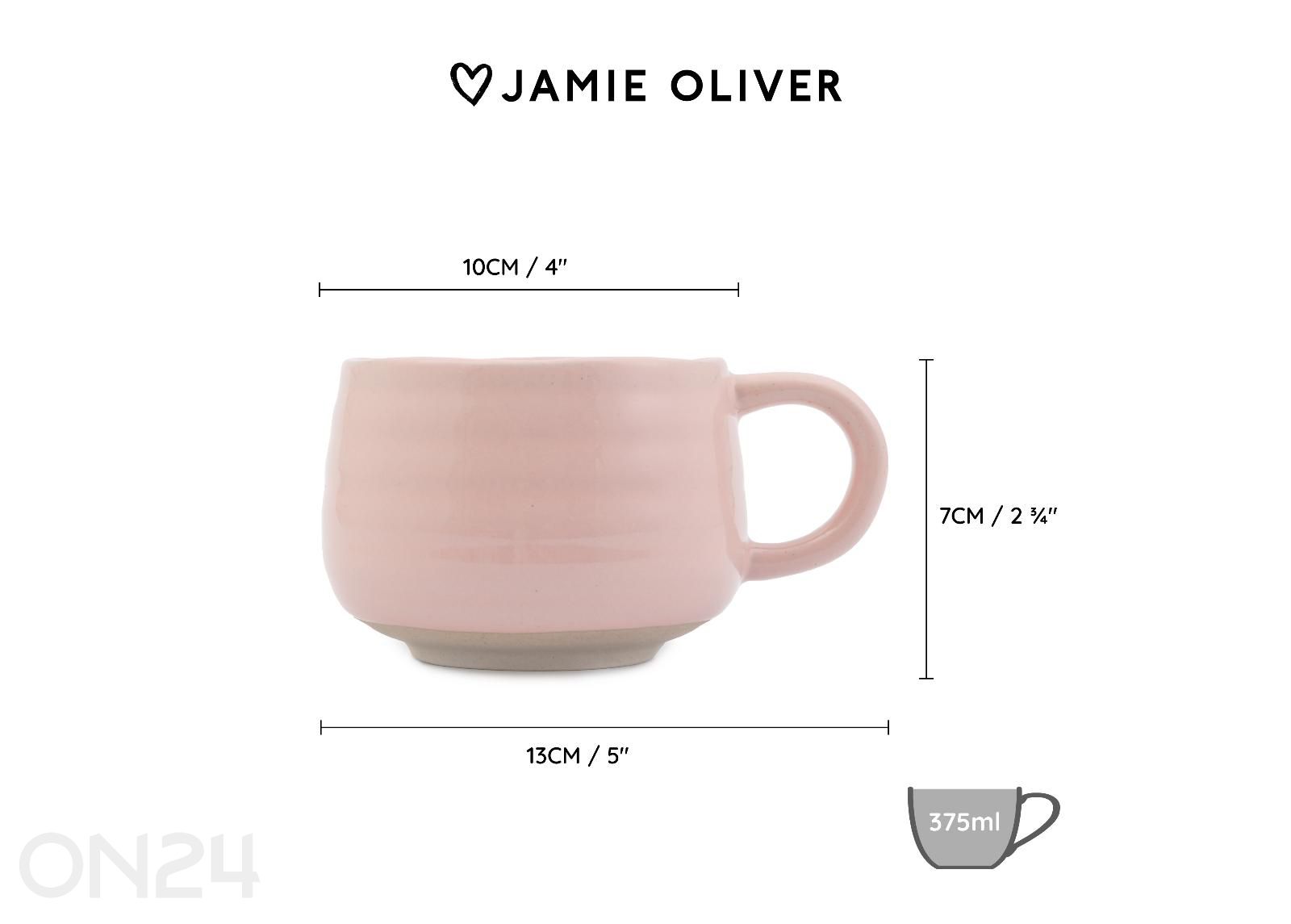 Kruus Jamie Oliver Big love pink 375 ml suurendatud mõõdud