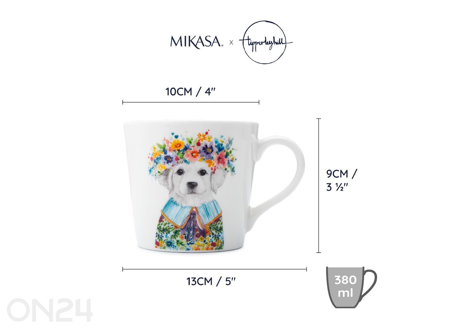 Kruus Mikasa Tipperleyhill puppy 380 ml suurendatud mõõdud