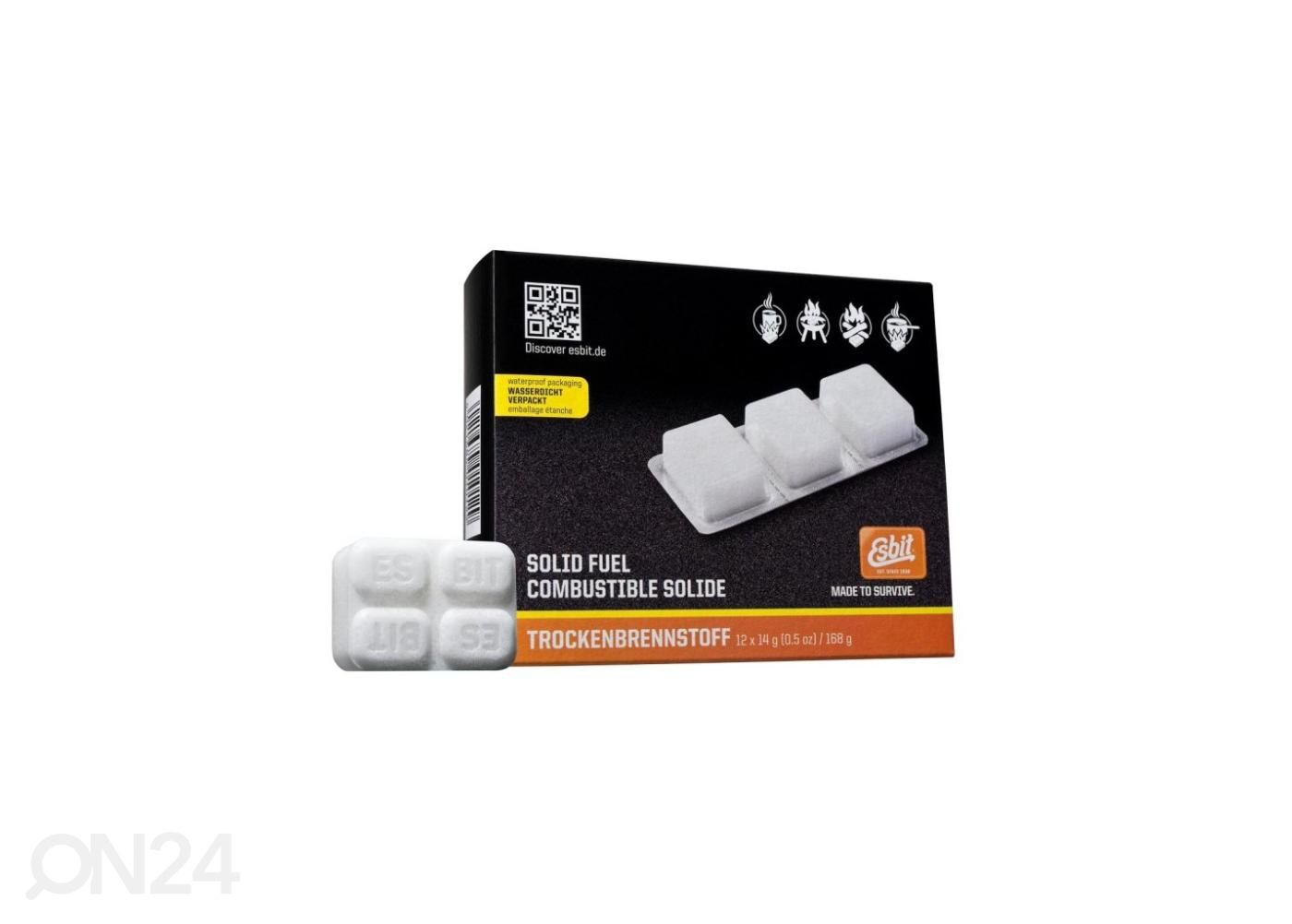 Kuivpiiritus tabletid Esbit 12x14 g suurendatud