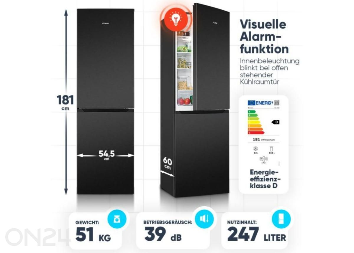 Külmik Bomann KG7360SIX suurendatud mõõdud