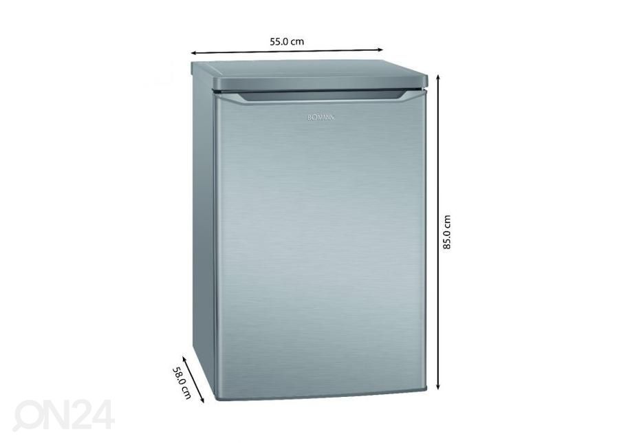 Külmik Bomann KS7248IX, inox suurendatud mõõdud