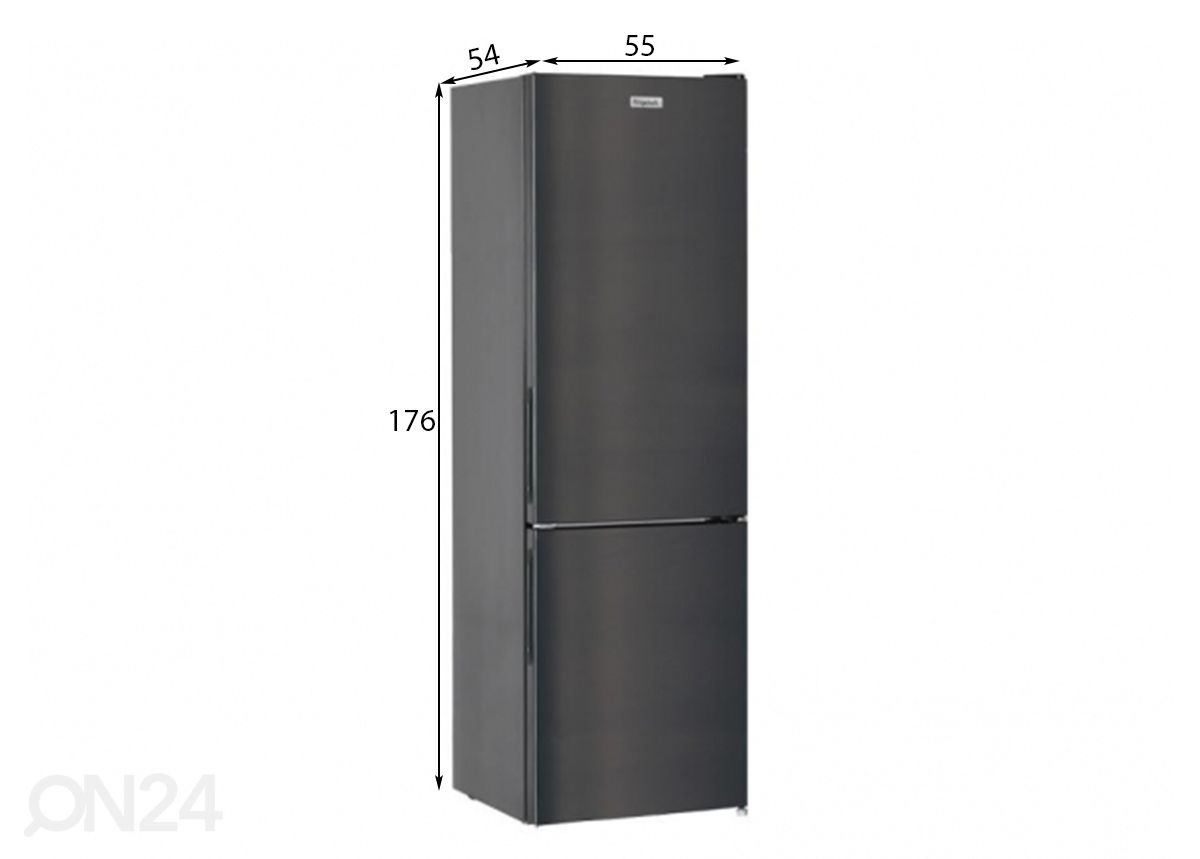 Külmik Frigelux RC262XE inox suurendatud mõõdud